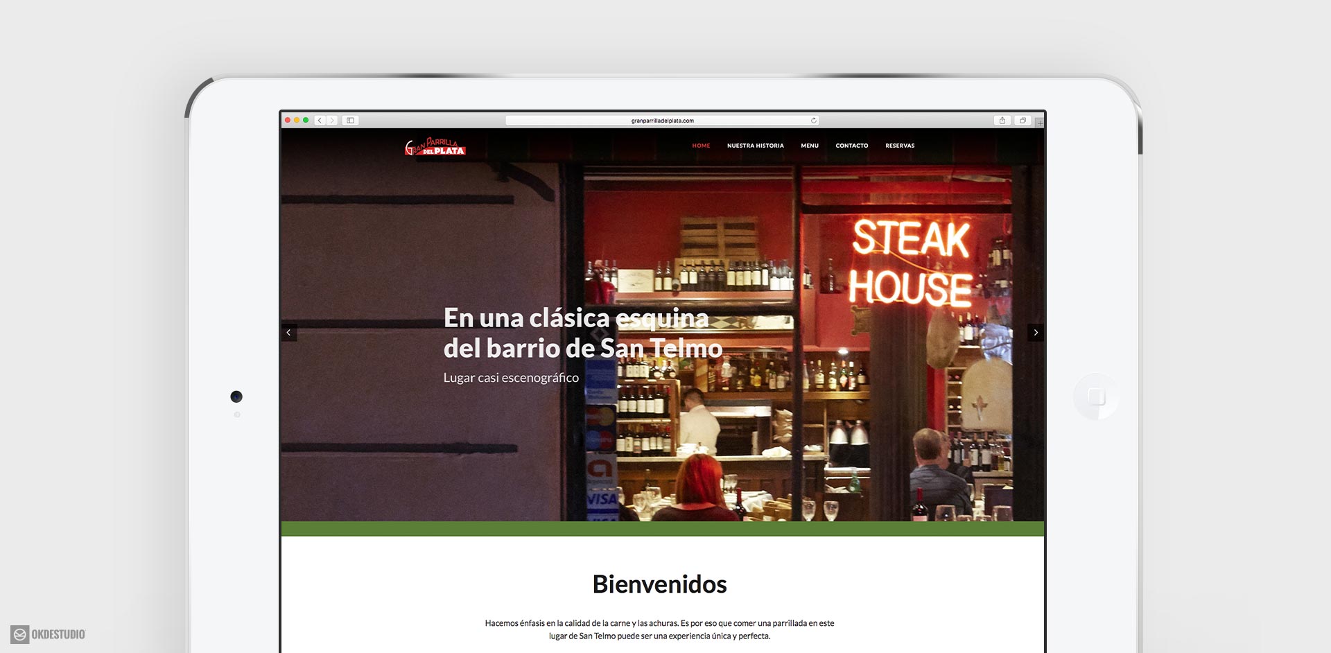 Gran Parrilla del Plata Fotografías para web para Gran Parrilla del Plata Okdestudio