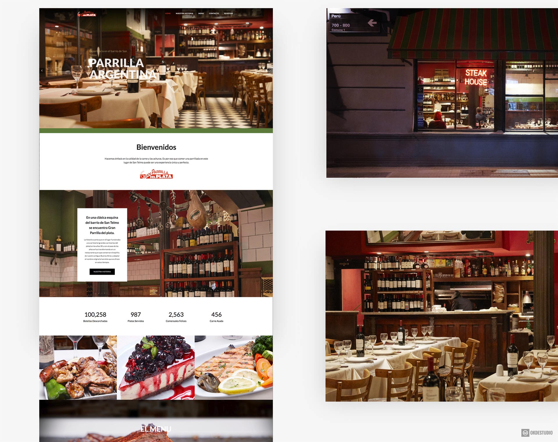 Gran Parrilla del Plata Fotografías para web para Gran Parrilla del Plata Okdestudio