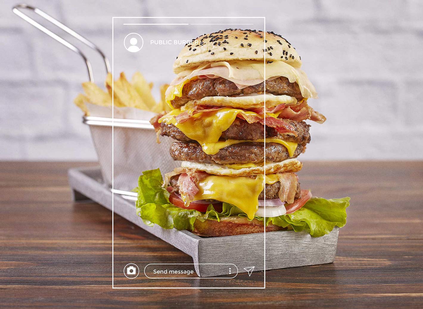 Public Burguer Hamburguesa. Food Photography para Public Burger
