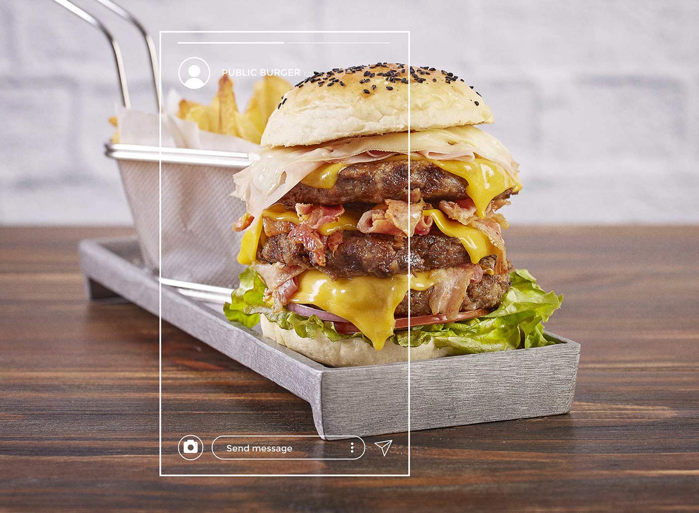 Public Burguer Hamburguesa. Food Photography para Public Burger