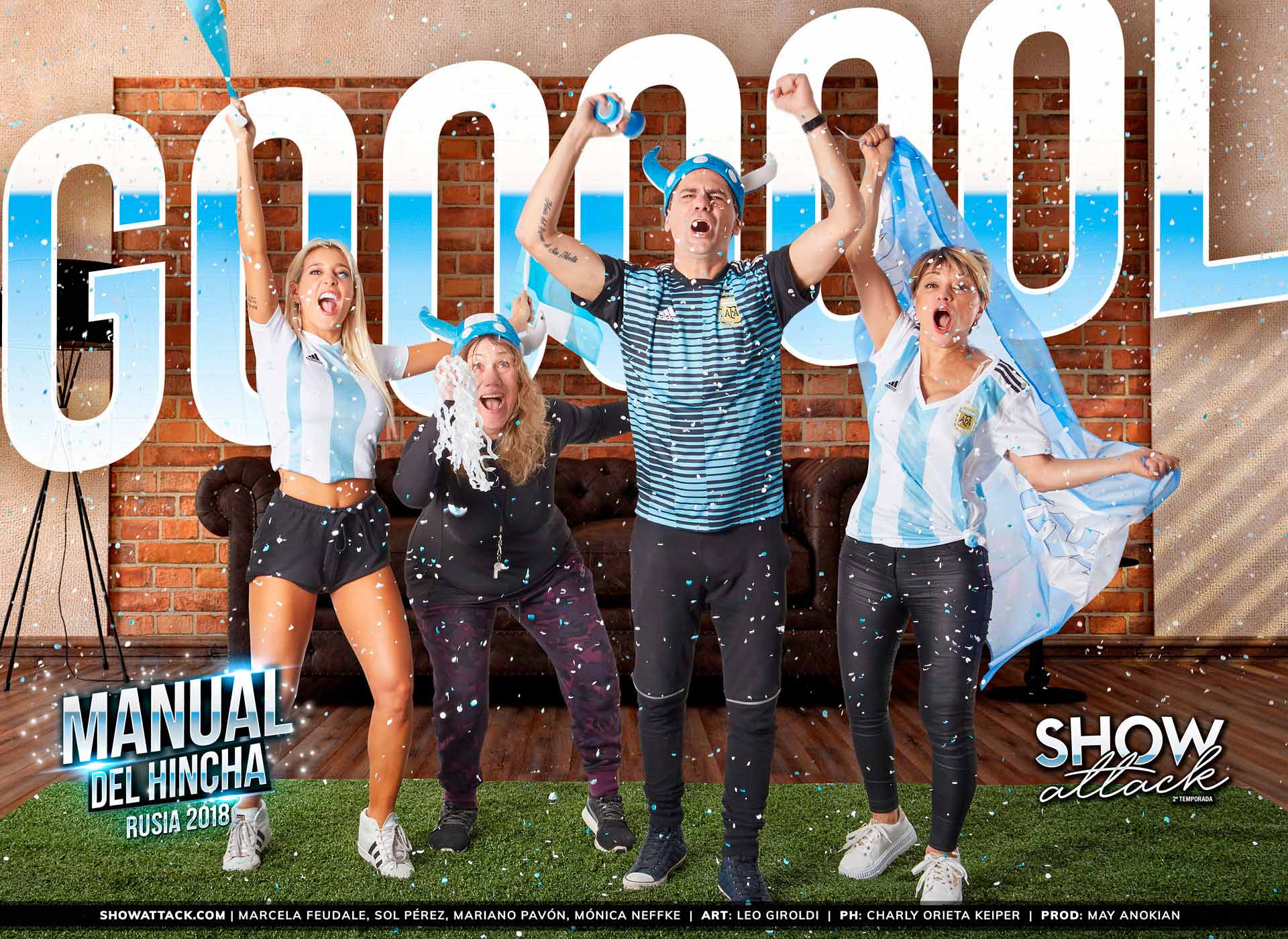 Showattack mundial 2018 fotografías Idea, fotografías y retoque digital para Showattack programa de radio 103.1 para el mundial 2018, by Okdestudio