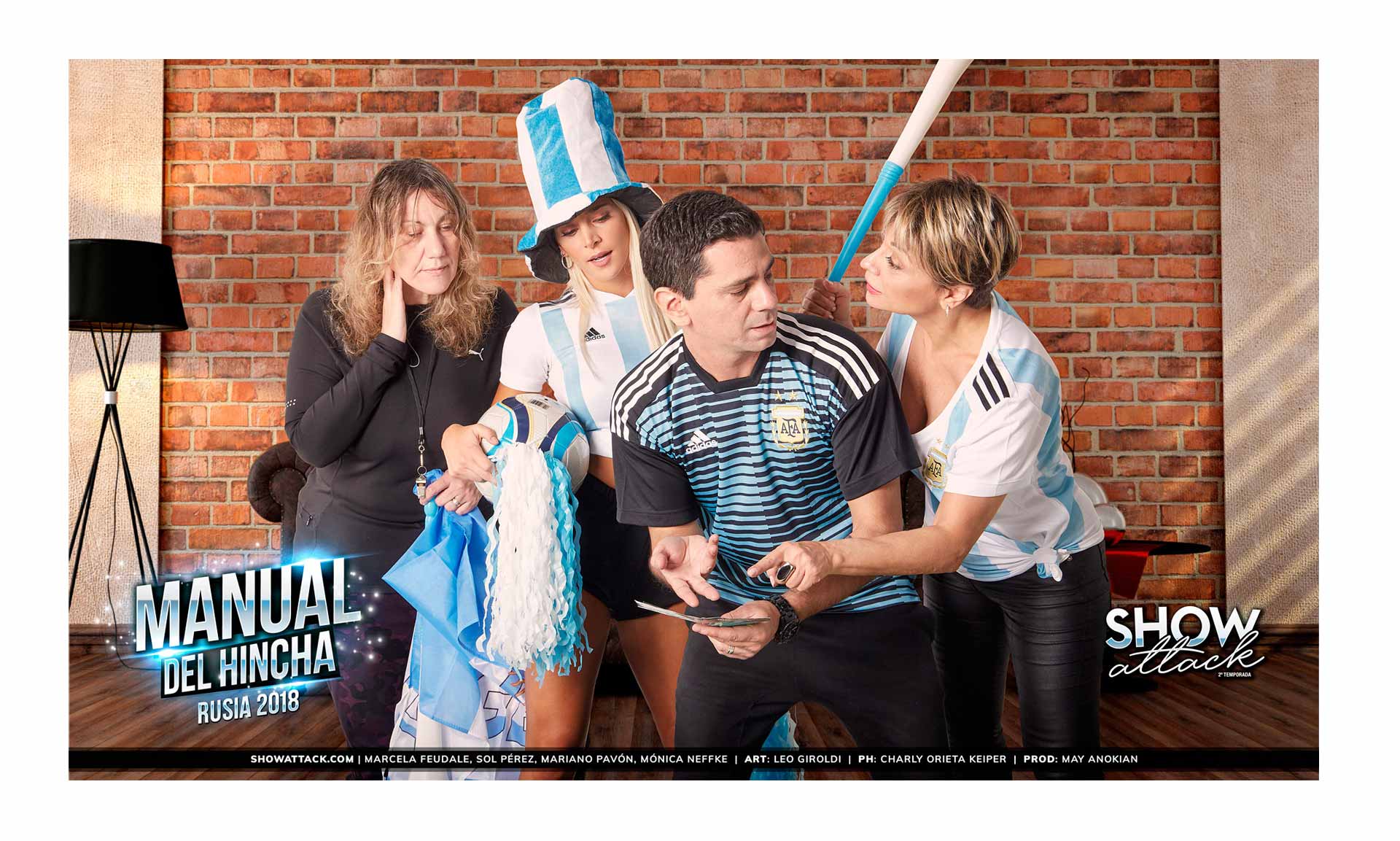 Showattack mundial 2018 Idea, fotografías y retoque digital para Showattack programa de radio 103.1 para el mundial 2018, by Okdestudio