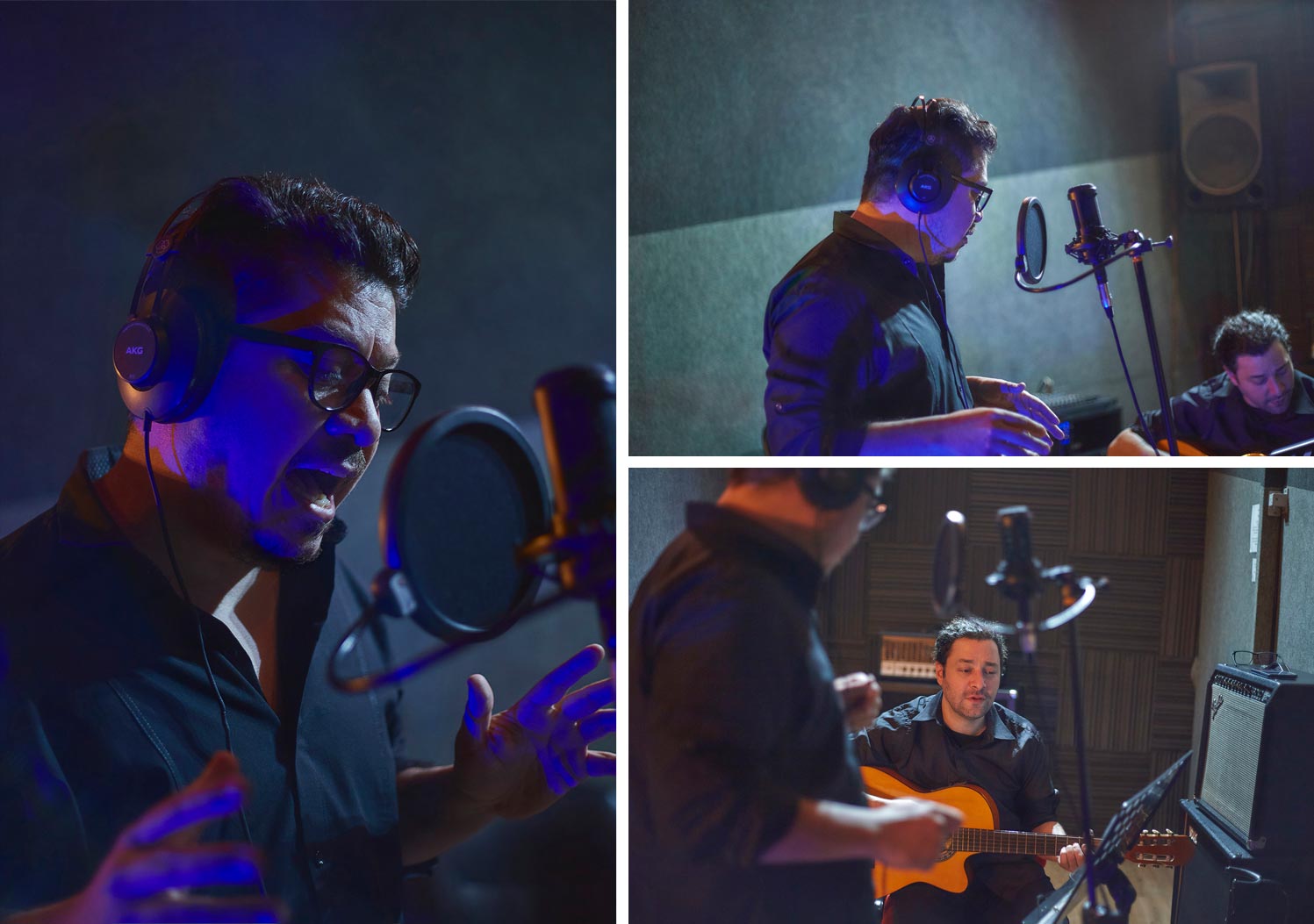 Fotos del detrás de escena de Alaz, componiendo el último tema del disco. Fotos para gráfica del disco, redes y publicitarias